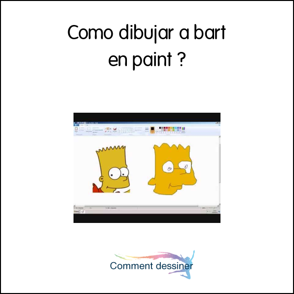 Como dibujar a bart en paint